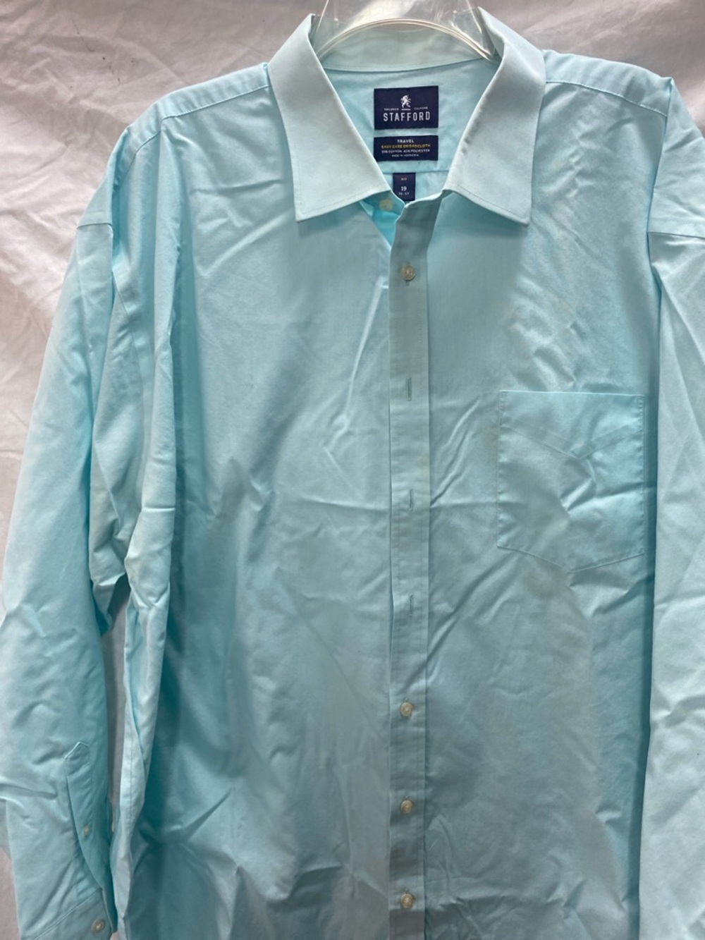 Stafford Men’s Aqua Dress Shirt